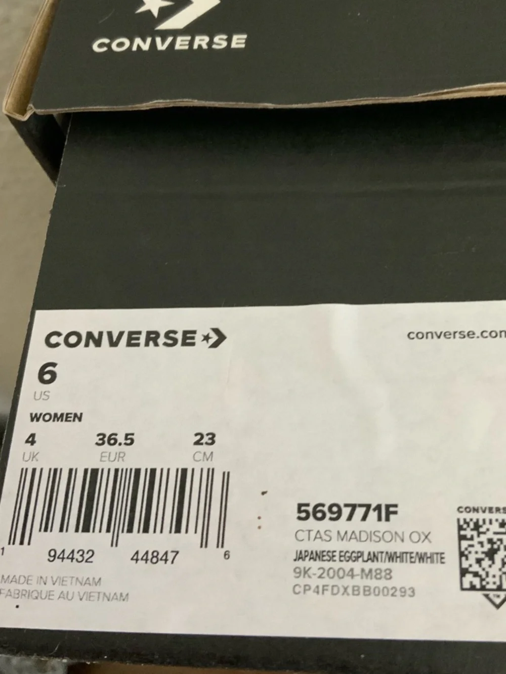 Converse All Star Womens 6 Shoes Canvas Sneakers 569771F Purple - Picture 6 of 6